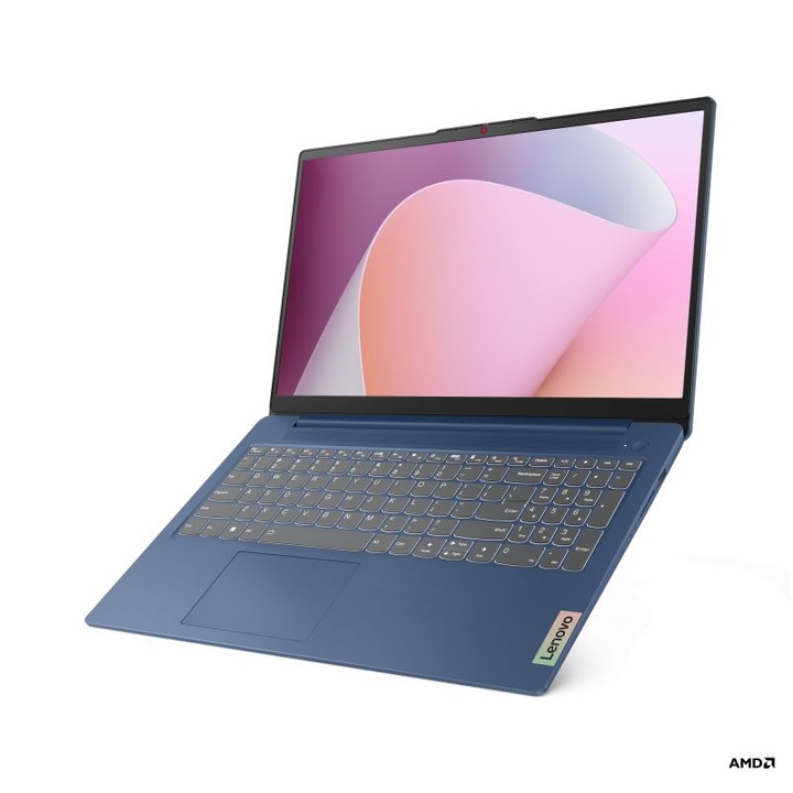 Laptop Lenovo IdeaPad Slim 3 15ABR8 82XM00TURM, 15.6 inch 1920 x 1080, AMD Ryzen 5 5625U (6 C / 12 T, 3.2 GHz - 4.3 GHz, 3 MB + 16 MB cache, 15 W), 8 GB DDR4, 512 GB SSD, AMD Radeon Graphics, Fara sistem de operare, Albastru [1 buc]LICENTA ELECTRONI
