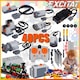 Set Motorizare Wireless 40 Piese, Excitat®, Motor, kit telecomanda, baterie, scule de asamblare, Leduri, Galben/gri