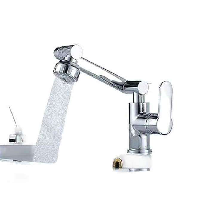 Baterie lavoar, Rotativa 1080, afisaj temperatura, 2 moduri de jet, argintiu