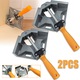 Set 2 clema in unghi drept, Excitat®, Design reglabil al falcii pivotante, Ergonomic, Antiderapant, Pentru alinierea, baterea cuie, gaurirea, prelucrarea lemnului, Aliaj de aluminiu, Rezistenta la coroziune, 270 mm, Argintiu/galben