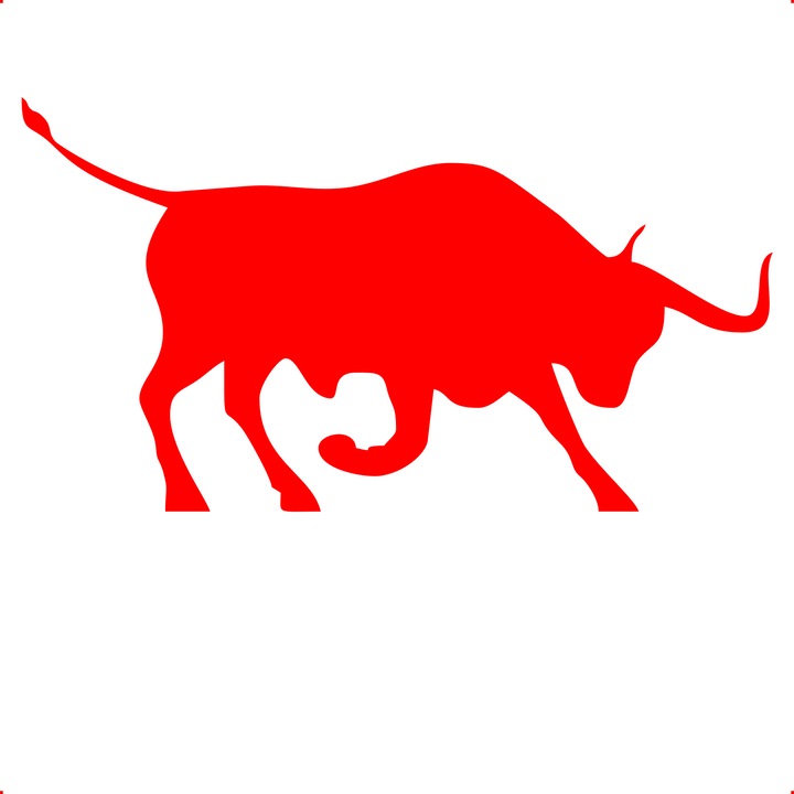 Sticker auto taur v3, Cri Flo, Rezistent la apa, Culoare Rosu, Marime 21 cm