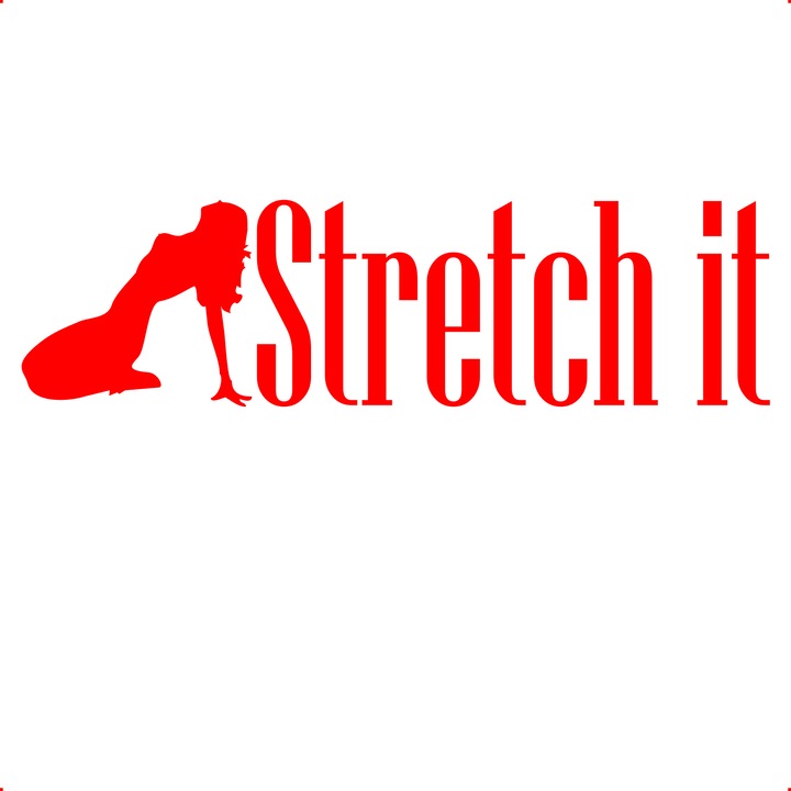 Sticker auto stretch it, Cri Flo, Rezistent la apa, Culoare Rosu, Marime 21 cm