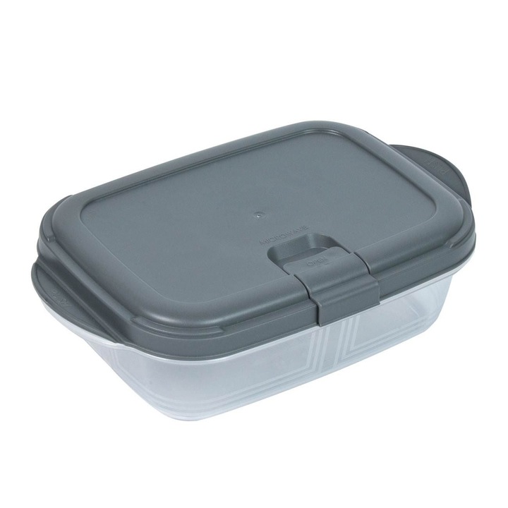 Recipient alimente gri capac push up si clip 400ml