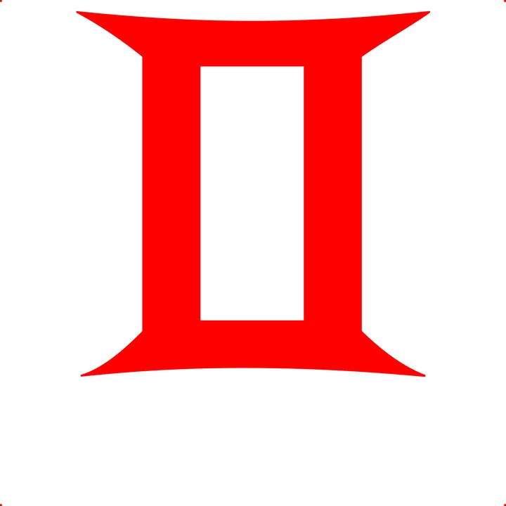 Sticker auto zodie gemeni, Cri Flo, Rezistent la apa, Culoare Rosu, Marime 21 cm