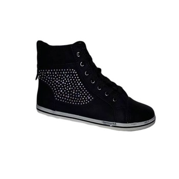 Pantofi cu talpa plata infrumusetata cu strasuri,D&J Exclusive, Negru Pantofi cu talpa plata infrumusetata cu strasuri,D&J Exclusive, Negru