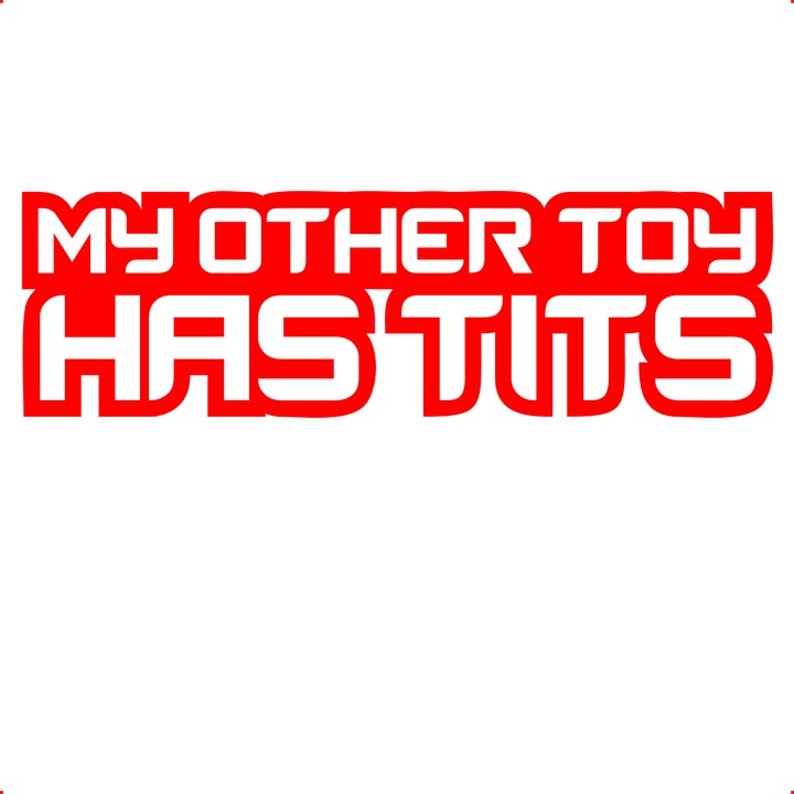 Sticker auto my other toy, Cri Flo, Rezistent la apa, Culoare Rosu, Marime 21 cm