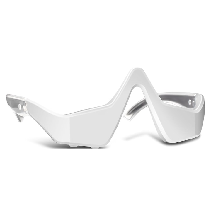 Апарат за терапия с червена светлина, WALALLA, масаж на очите с червена светлина за облекчаване на тъмните кръгове и премахване на торбичките под очите, 4 режима, три интензитета, бял