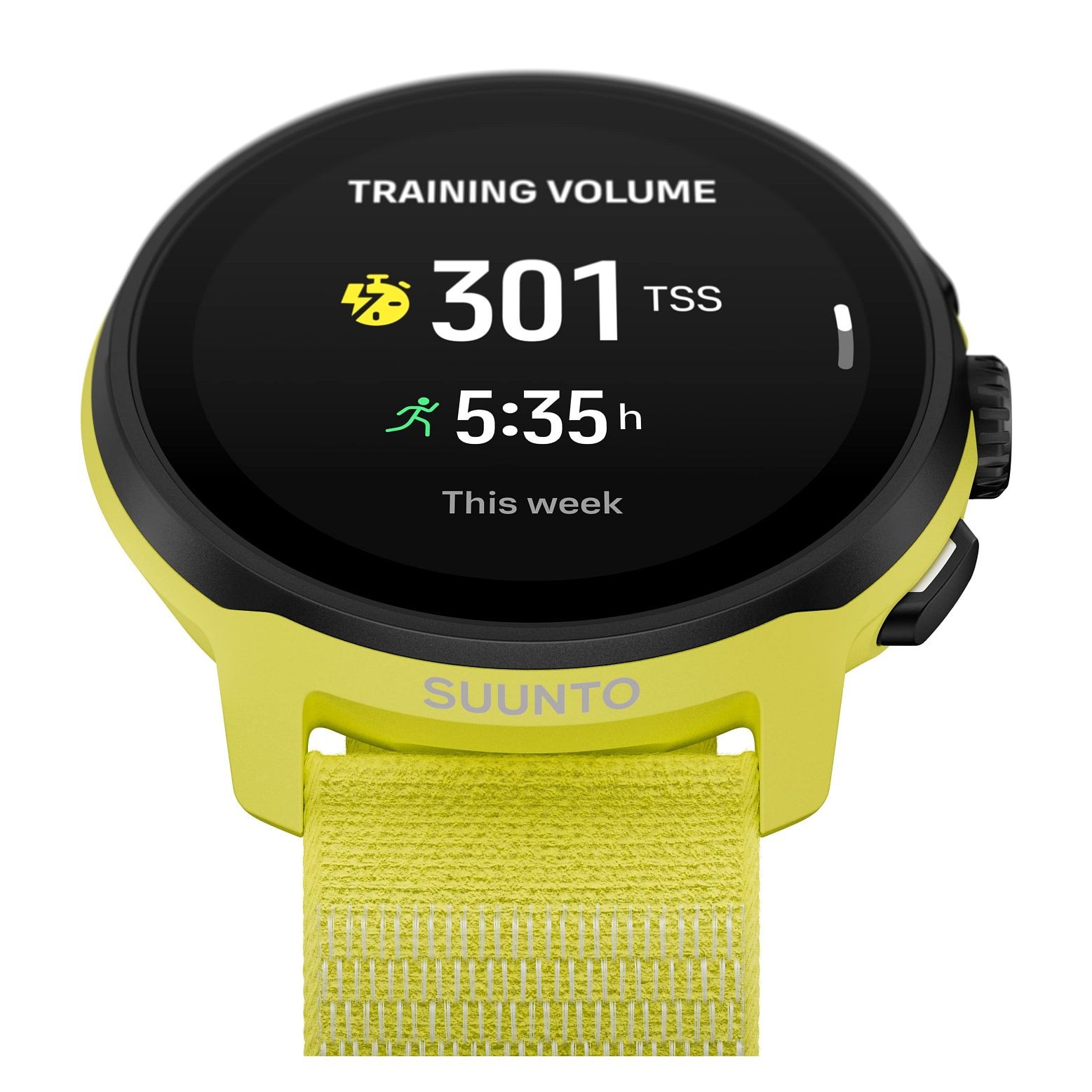 Ceas smartwatch Suunto Run Lime, galben, sport, pentru barbati si