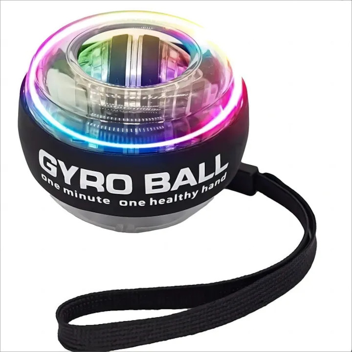 Фитнес топка за китки, самозапалваща се, метална сърцевина, черна, преносима