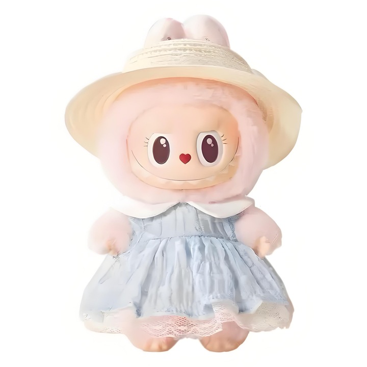 Jucarie de plus, Labubu, Sweetheart III, 17 cm, roz