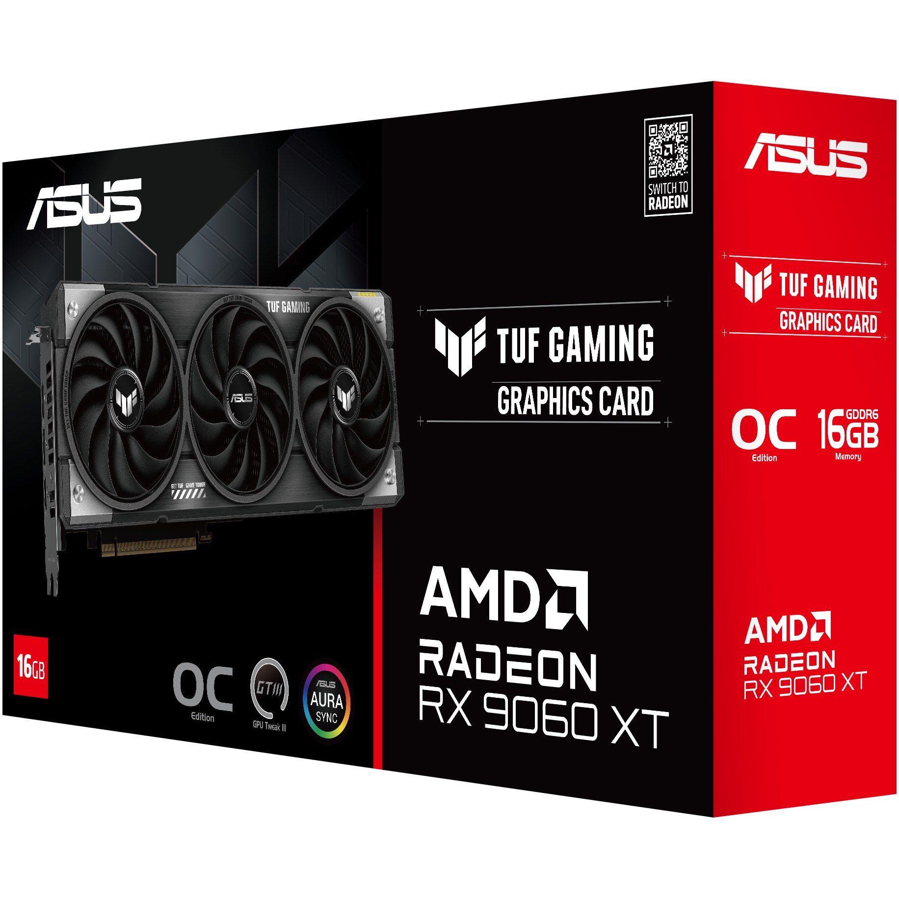 Placa video ASUS TUF Gaming Radeon™ RX 9060 XT OC Edition, 16GB