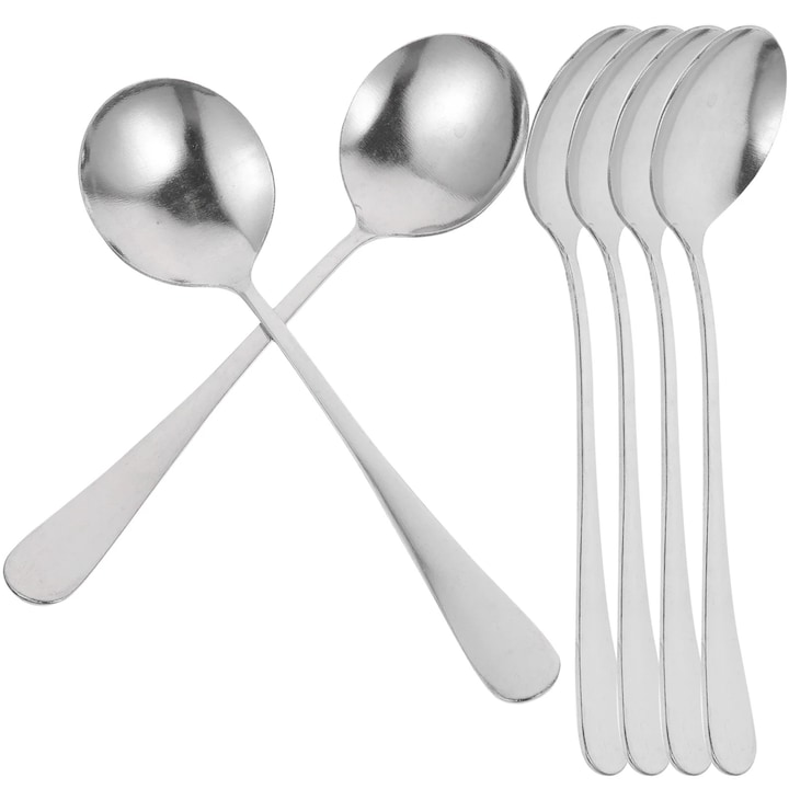 Linguri pentru supa YANYXR set 6 bucati inox argintiu 12x3x1cm