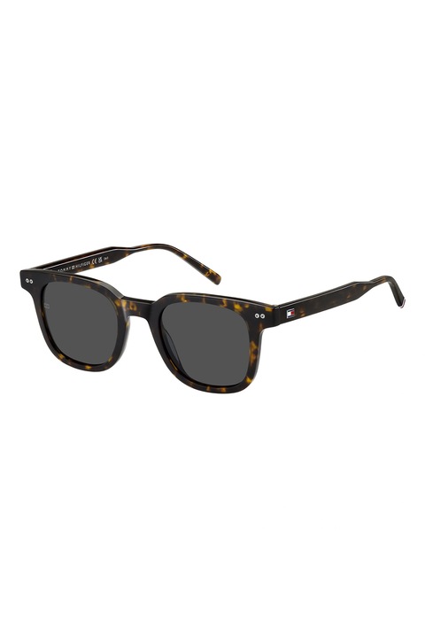 Tommy Hilfiger, Ochelari de soare cu lentile uni, 48-22-150, Negru/Maro deschis