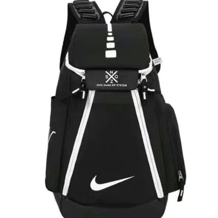 Nike sport hátizsák, légpárnás pántok, Fekete-fehér
