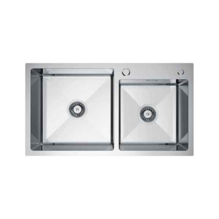 Chiuveta de bucatarie inox ALEX, montaj pe blat, finisaj inox