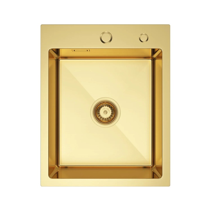 Chiuveta de bucatarie inox OHIO, montaj sub blat, finisaj gold