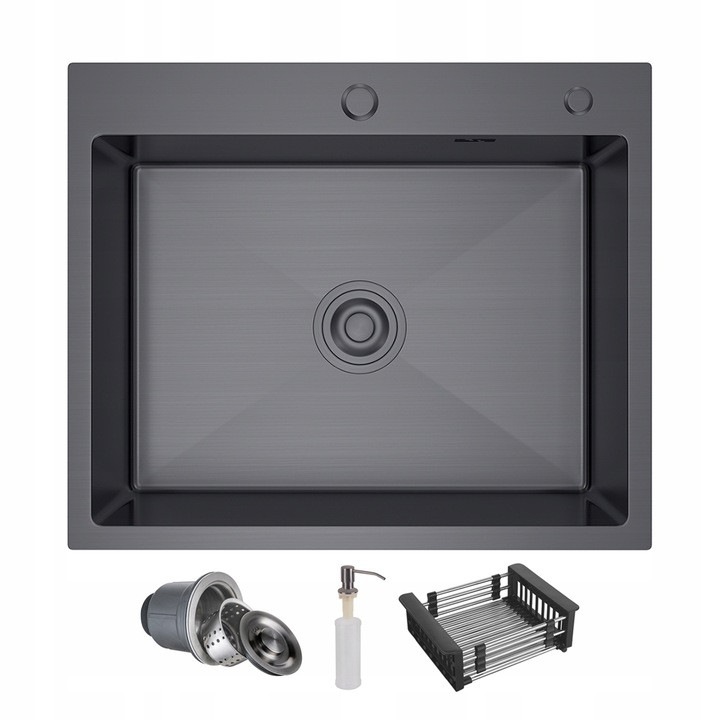 Chiuveta de bucatarie inox Ivette, montaj pe blat, finisaj gold
