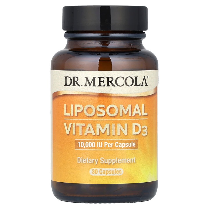 Dr. Mercola, Vitamina D3 lipozomala, 10.000 UI, 30 capsule