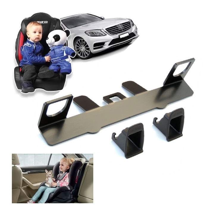 Конектор за детско столче за кола ISOFIX интерфейсна скоба за монтаж ISOFIXx модификация за монтаж, подходяща за SUV и товарни автомобили, черна
