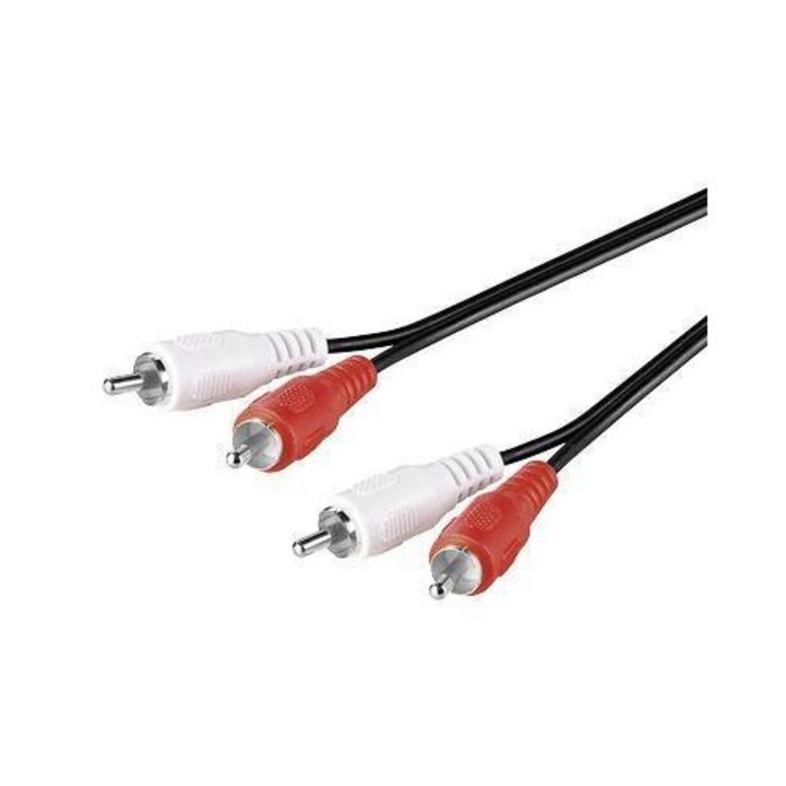 Goobay árnyékolt 2x RCA kábel 1.5m réz