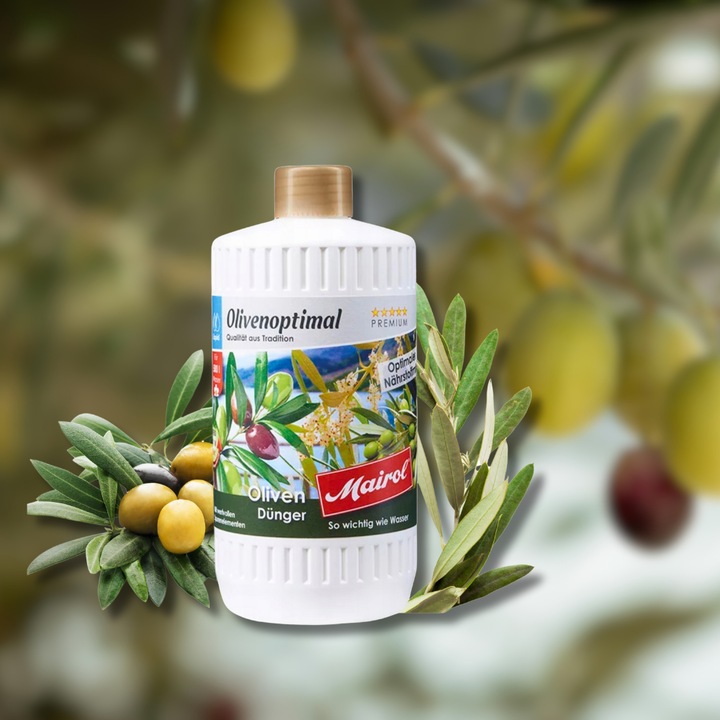 Ingrasamant Pentru Maslini, Mairol, Olivenoptimal, 1000 Ml, Azot (N) 6%, Fosfor (P₂O₅) 6%, Potasiu (K₂O) 7%