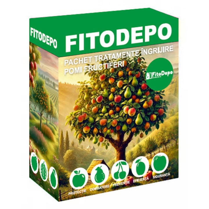 Pachet tratamente ingrijire pomi fructiferi, Fitodepo