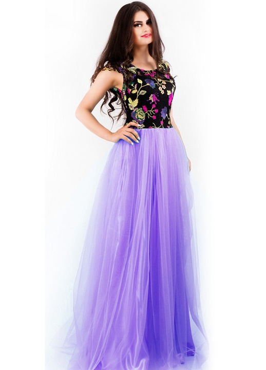 Rochie Cristina cu broderie florala 36