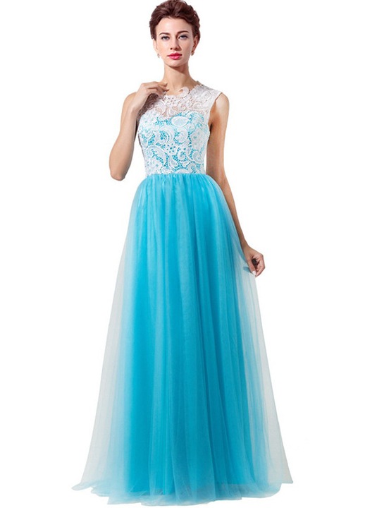 Rochie Belle din organza bleumarin 40