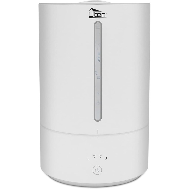 Umidificator pentru dormitor, 5L, cu umplere superioara, ultra-silentios, potrivit pentru animale si plante, mod de somn, temporizator 12 ore – pentru camera copilului, living sau birou