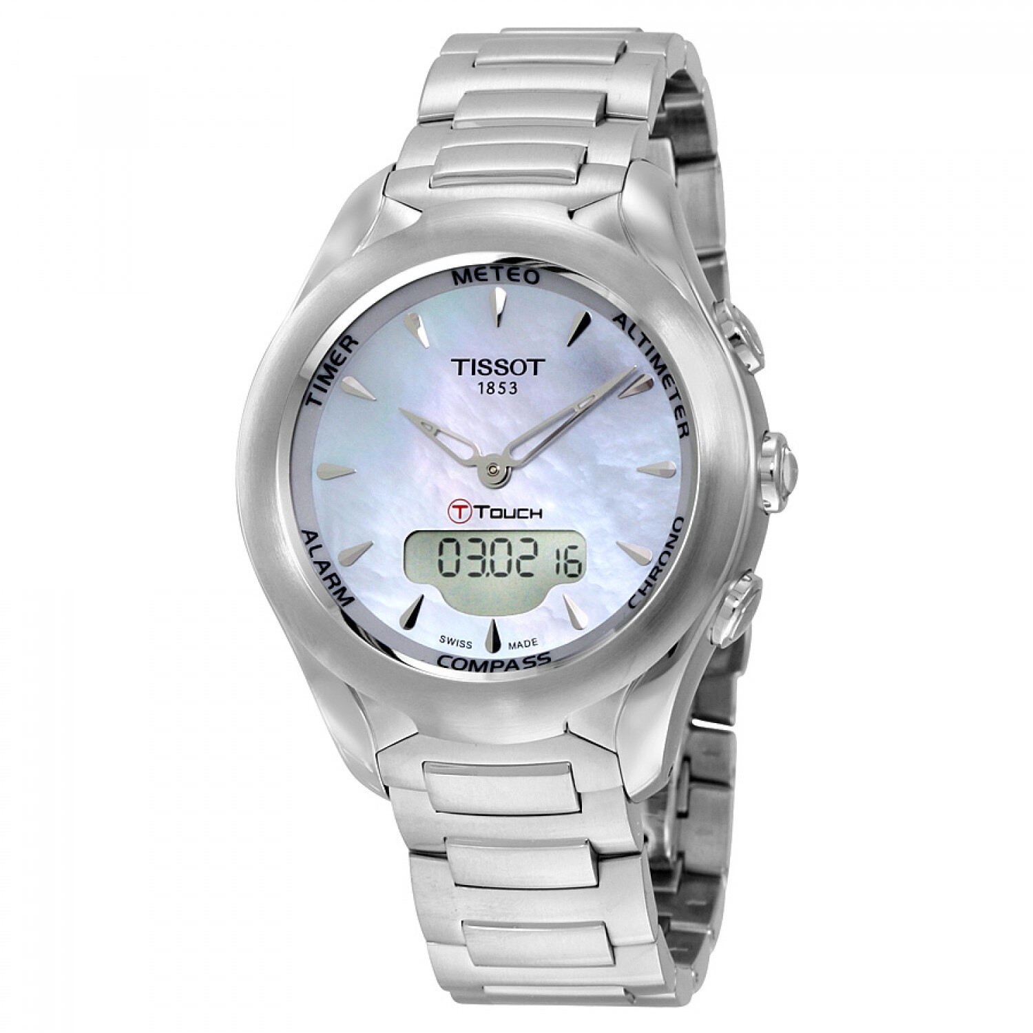 Ceas original de dama Tissot T-Touch T075.220.11.101.00 / T0752201110100