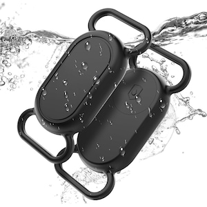 Set 2 Silicon companie Huse de Impermeabil protectie SmartTag2, compatibile cu Samsung Galaxy, Negru(A01)