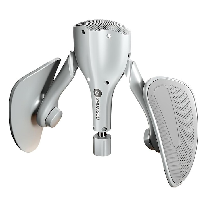 Тренажор за тазово дъно, бедра и ханш, насочен към тазовите мускули, с въртящи се рамена, регулируемо съпротивление 7-16 кг, бял