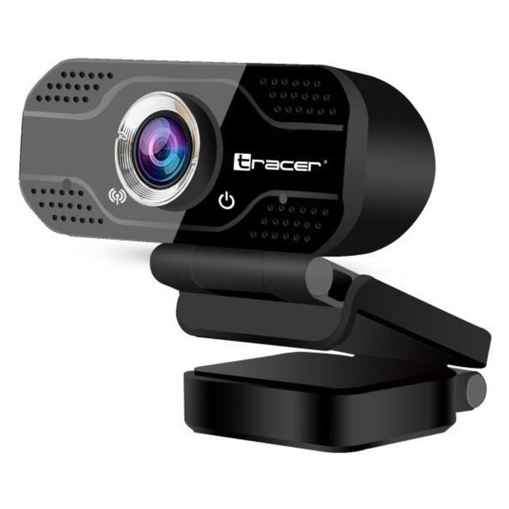 Webcam Tracer FHD WEB007, 1920x1080p, obiectiv de 120°, cu microfon inclus, USB 2.0
