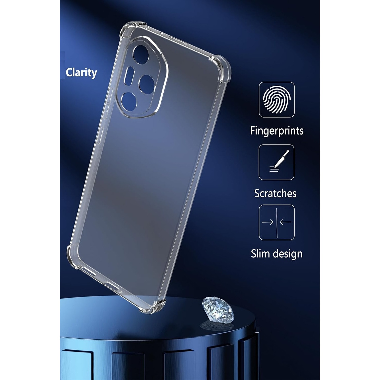 Husa pentru Honor 400 Pro Slim Anti-Shock 1.5mm reinforced 4 corners, Transparent