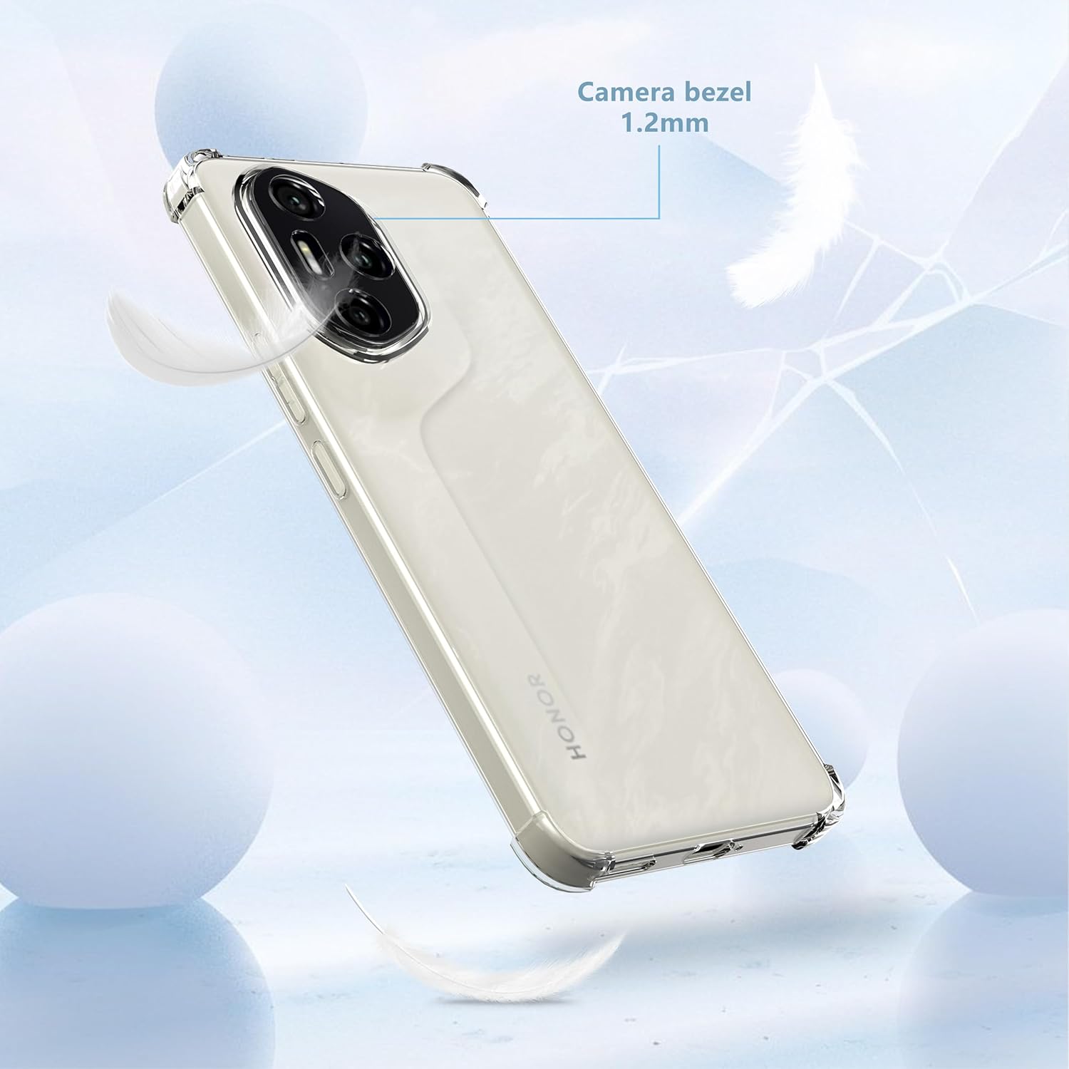 Husa pentru Honor 400 Pro Slim Anti-Shock 1.5mm reinforced 4 corners, Transparent