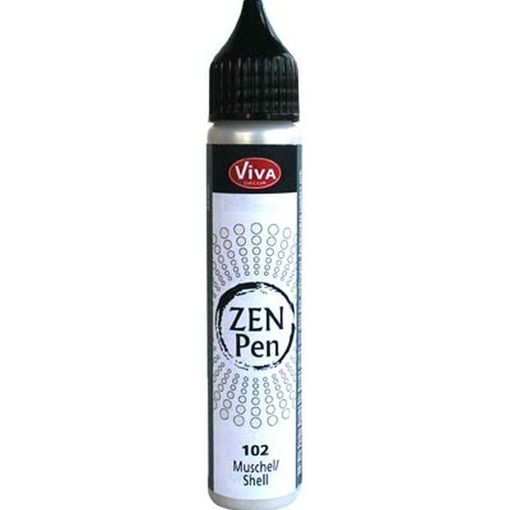 ZEN Pen VIVA DECOR pöttyös festőfesték, 28ml gyöngyfehér