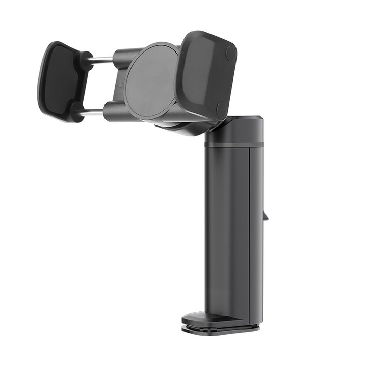 Univerzális hordozható telefontartó állítható markolattal – Összecsukható, 360°-ban forgatható, asztalra, repülőgép tálcára, irodába, utazáshoz, a legtöbb 4,7–6,9 hüvelykes telefonnal kompatibilis