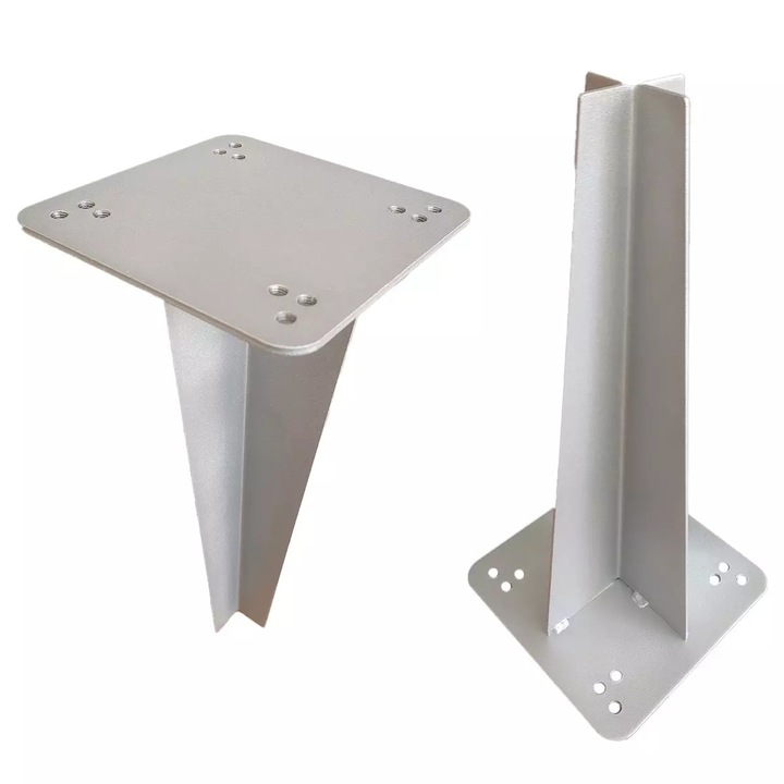 Element fixare dus solar in pamant, otel, dimensiuni 20x20 cm, Natur