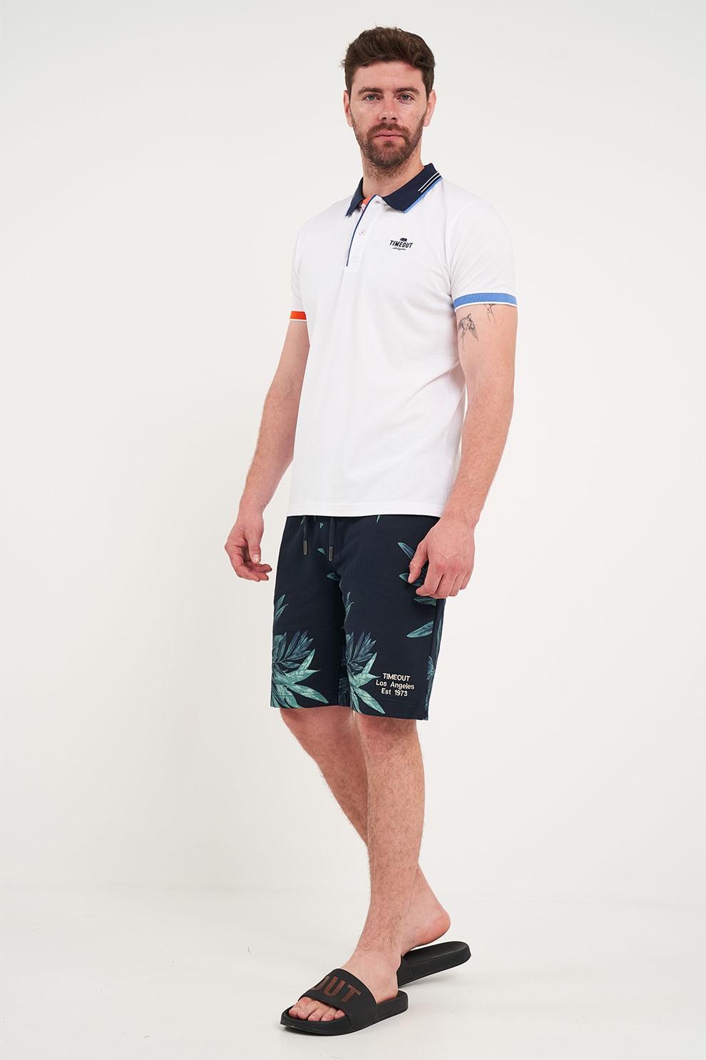 Timeout, Bermude sport cu talie ajustabila, Albastru ultramarin, Verde deschis, XL