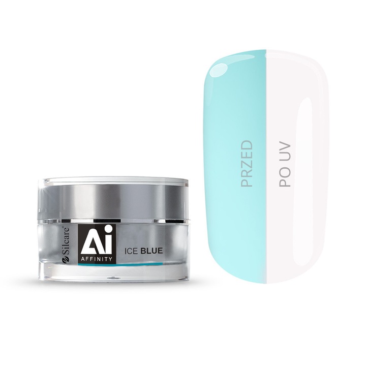Silcare Affinity Ice Blue UV zselé 15 g, közepes állagú, önterülő, szett