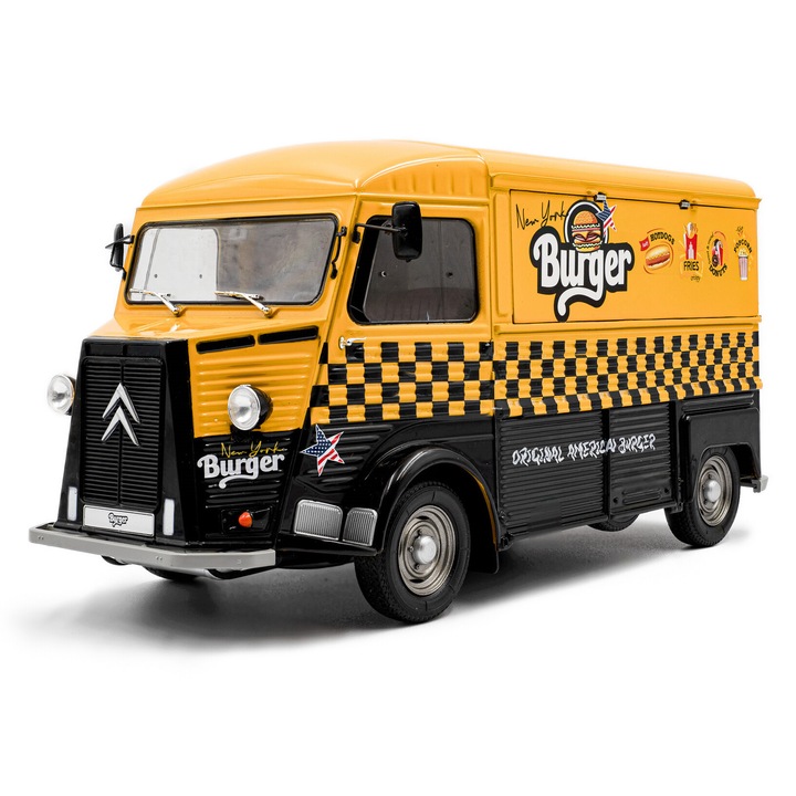 Autómodell Citroen HY Food Truck Burger New York 1:18, 1969, Solido
