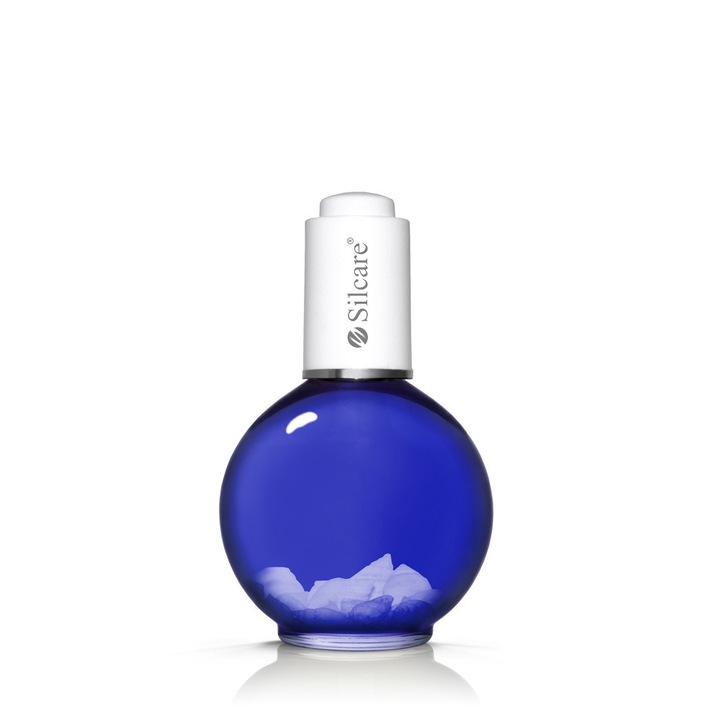 Ulei pentru unghii si cuticule Silcare Vanilla Sky Blue, 75 ml, aroma de vanilie, ingrijire intensa