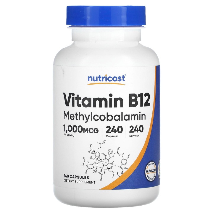 Nutricost, Vitamina B12, 1000 µg, 240 capsule
