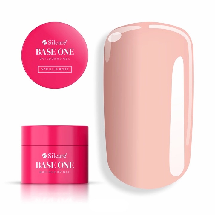 Silcare építőgél, Base One, Vanillia Rose, 15g