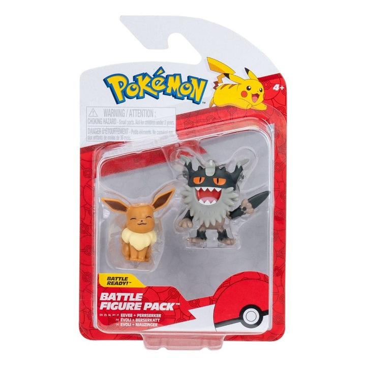 Set figurine Pokemon Jazwares Perrserker & Eevee #2, 5cm