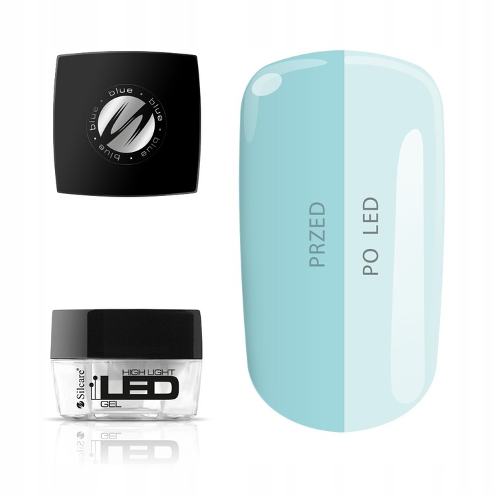 Silcare Építőgél, Erős LED Fény, Kék, 15g