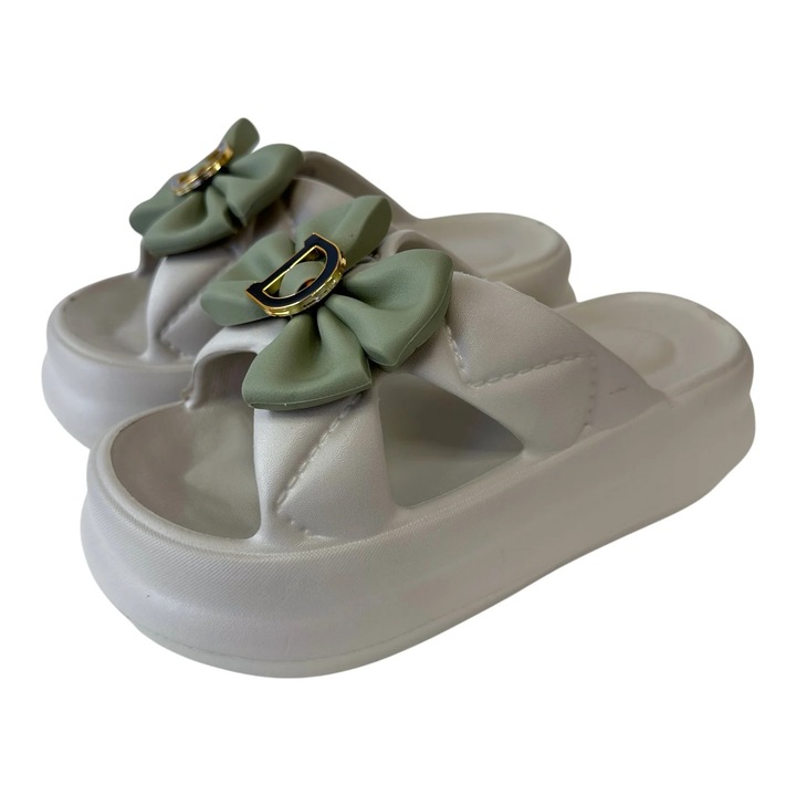 Papuci de plaja dama cu talpa groasa, PD63, Gri, 38-39