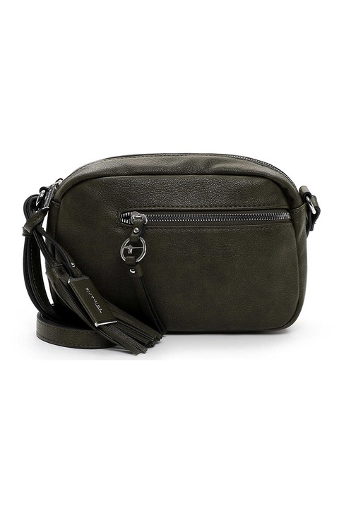 Tamaris, Geanta crossbody de piele ecologica Nele, Verde inchis