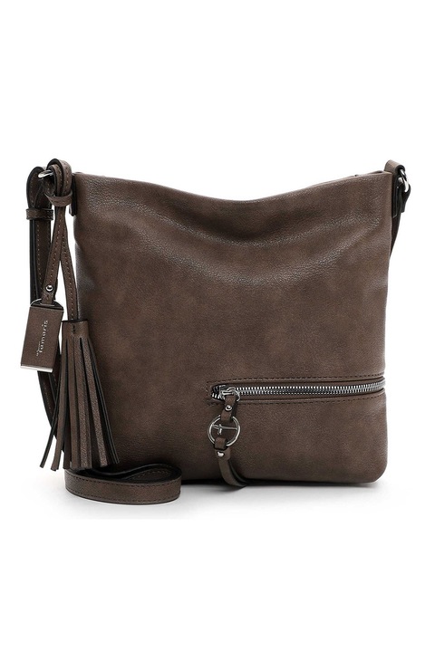 Tamaris, Bojtos műbőr válltáska, Sötétbarna