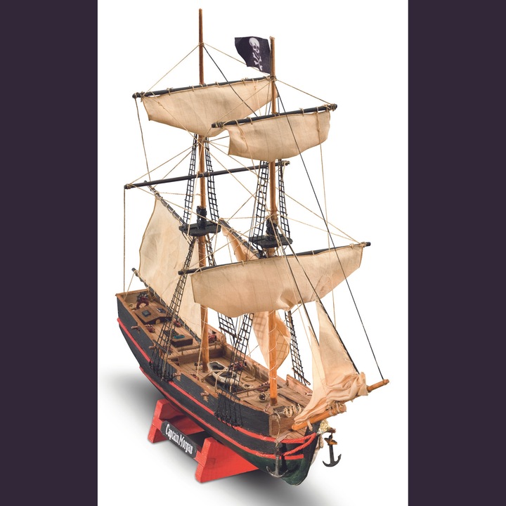 Kit de construit corabie din lemn Captain Morgan, Scara 1:135, 14+